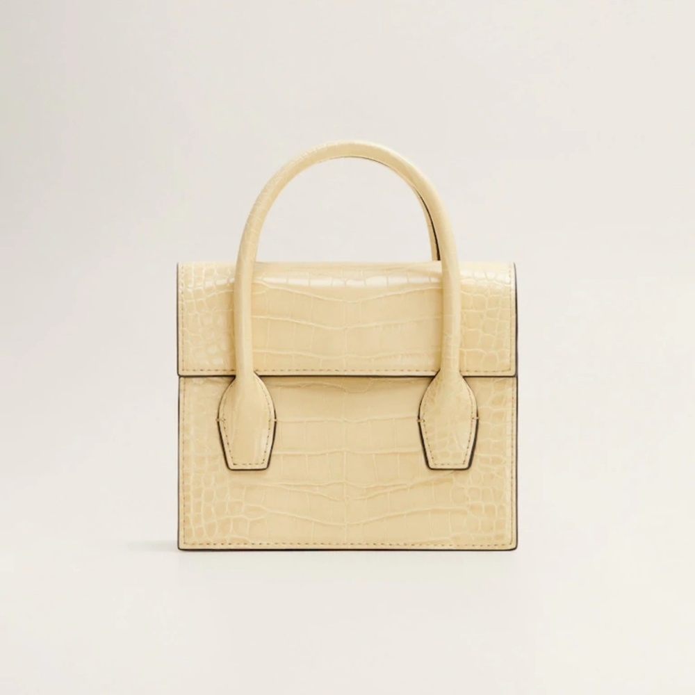 Mango crock effect mini bag